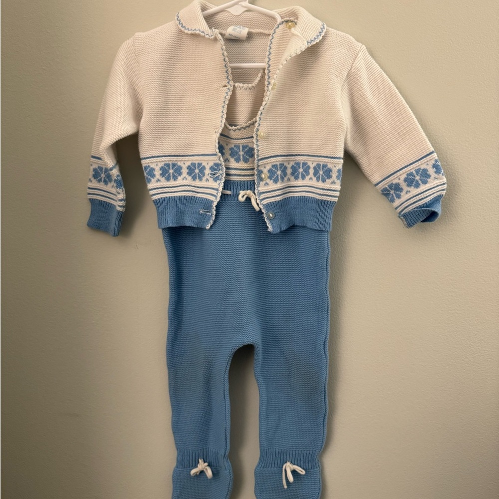 Vintage 2 Piece Knitted Baby Set